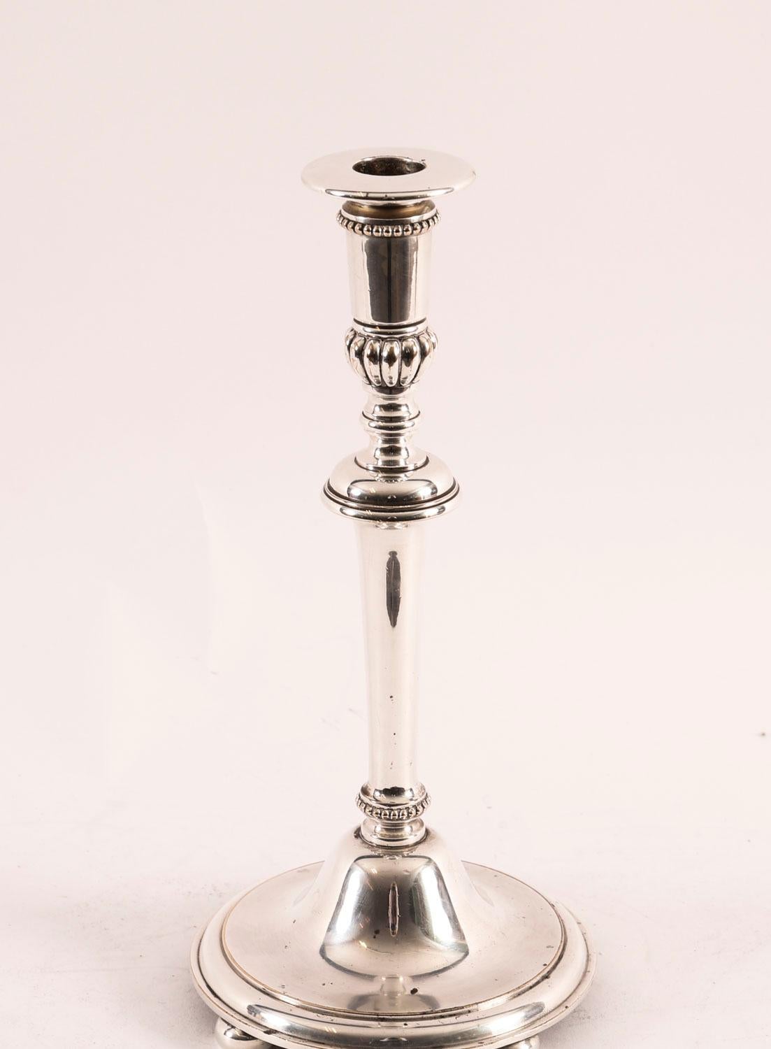 Antique Set 4 Silver Plated Candlesticks, Gibbons of Wolverhampton 20th Century For Sale 2