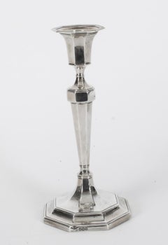 Antique Set 4 Sterling Silver Candlesticks by Hawkesworth Eyre & Co, 1920