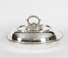 Ensemble ancien de 4 plats à dîner et couvercles en argent sterling Finley & Taylor 1890 19ème siècle