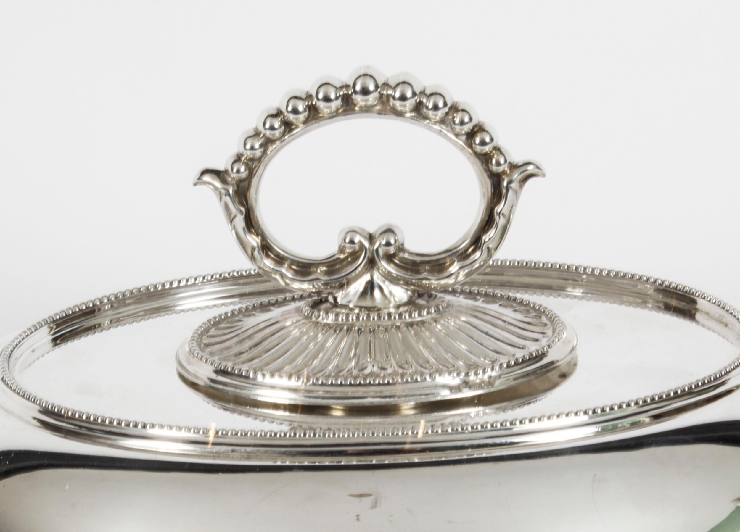 Antique Set 4 Sterling Silver Entree Dishes & Covers Finley & Taylor 1890 19th C For Sale 3