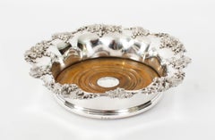 Antique Set 4 Victorian Wine Coasters by Davis and Sons Scottish 19th Century