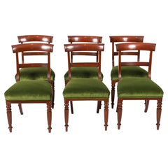 Antique Set 6 Regency Period Dining Chairs 19th Century