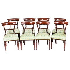 Antique Set 8 English William IV Barback Dining Chairs Circa 1830 19th C
