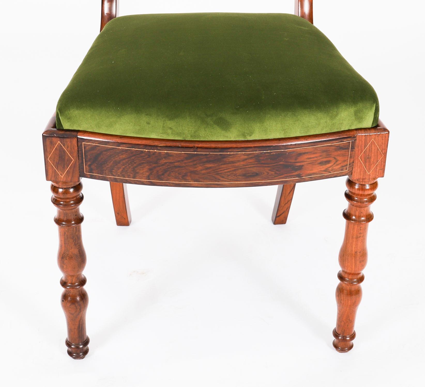 Antico set di 8 sedie da pranzo a spalliera William Williams IV, circa 1830, XIX secolo in vendita 4