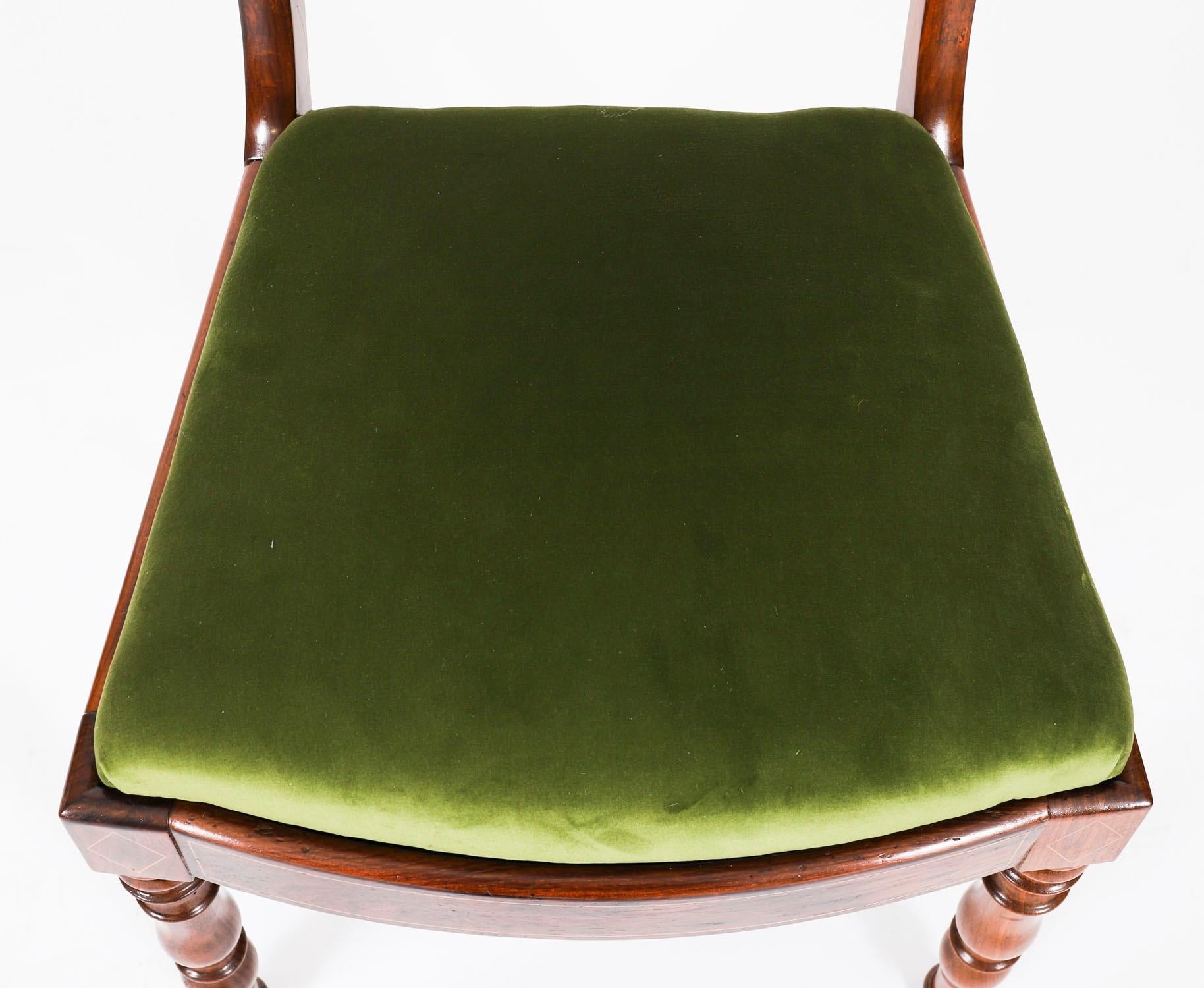 Antico set di 8 sedie da pranzo a spalliera William Williams IV, circa 1830, XIX secolo in vendita 5