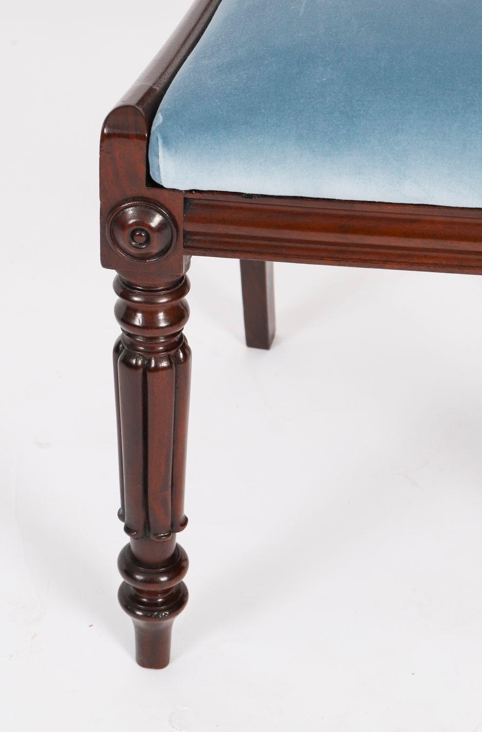 Ensemble ancien de 8 chaises de salle à manger anglaises William IV Barback datant d'environ 1830 19ème siècle en vente 12