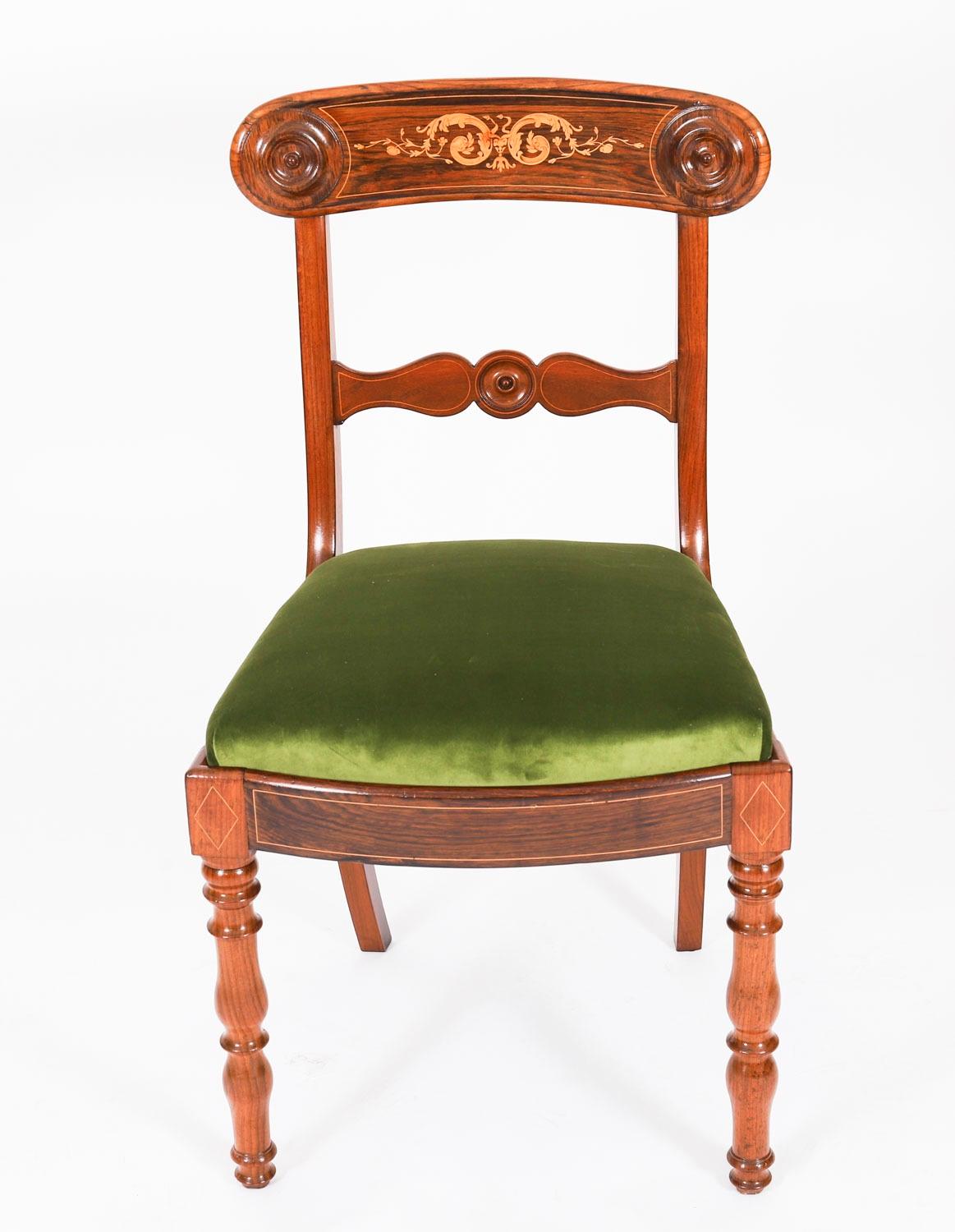 Antico set di 8 sedie da pranzo a spalliera William Williams IV, circa 1830, XIX secolo in vendita 1