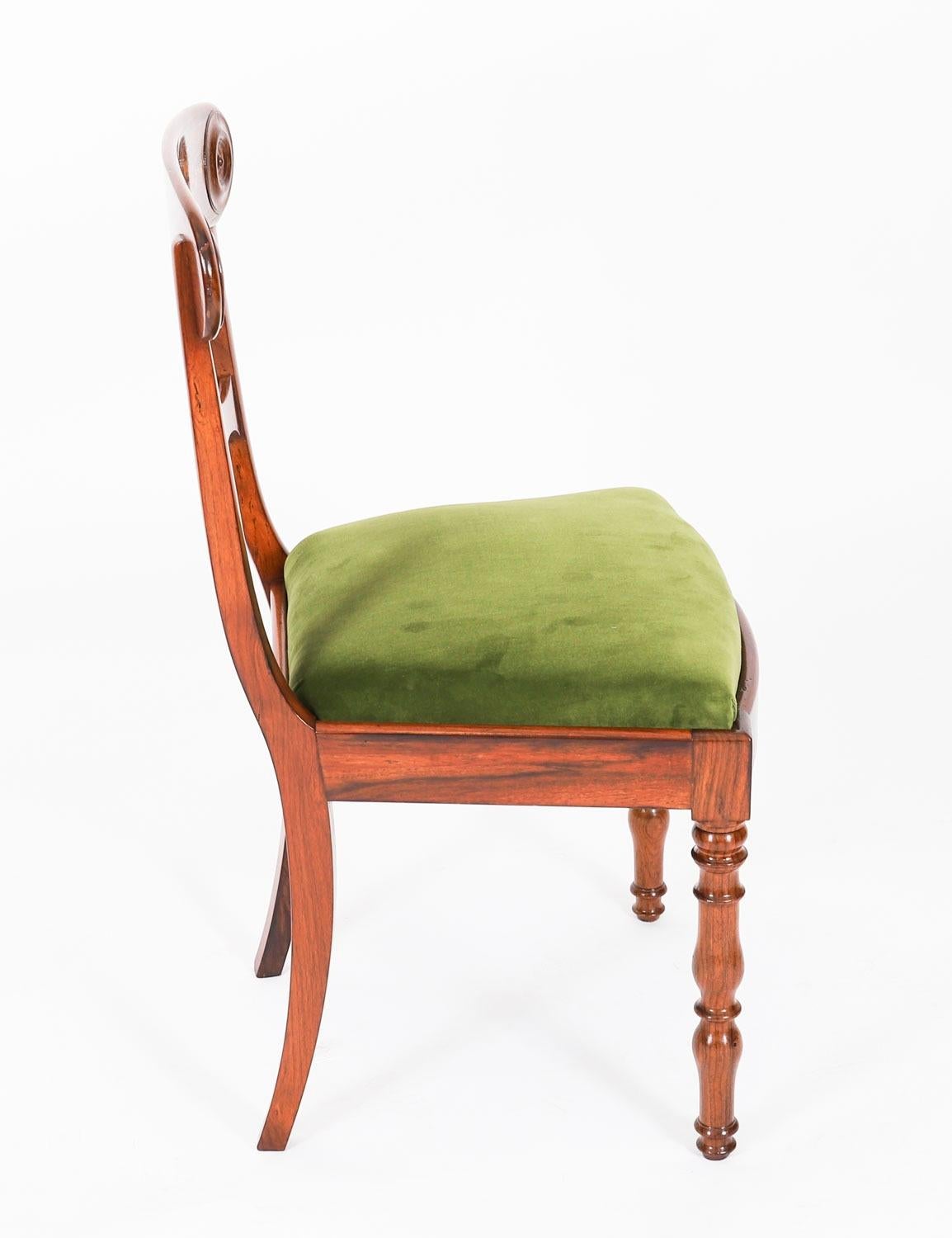 Antico set di 8 sedie da pranzo a spalliera William Williams IV, circa 1830, XIX secolo in vendita 2