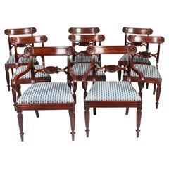 Antique Set 8 George IV Dining Chairs Gillow 19th Century