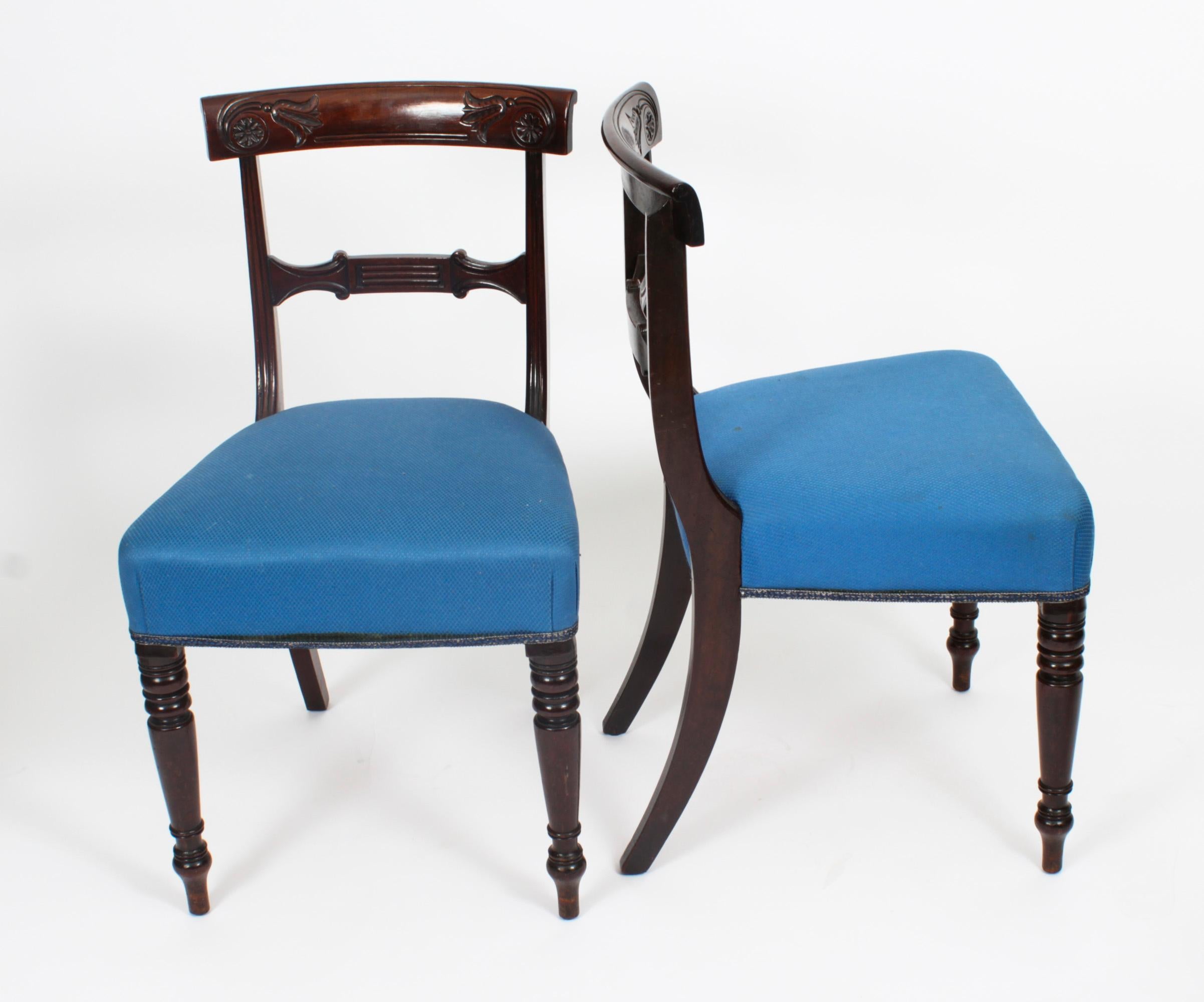 Antique Set 8 Regency Period Dining Chairs, 19th Century 7