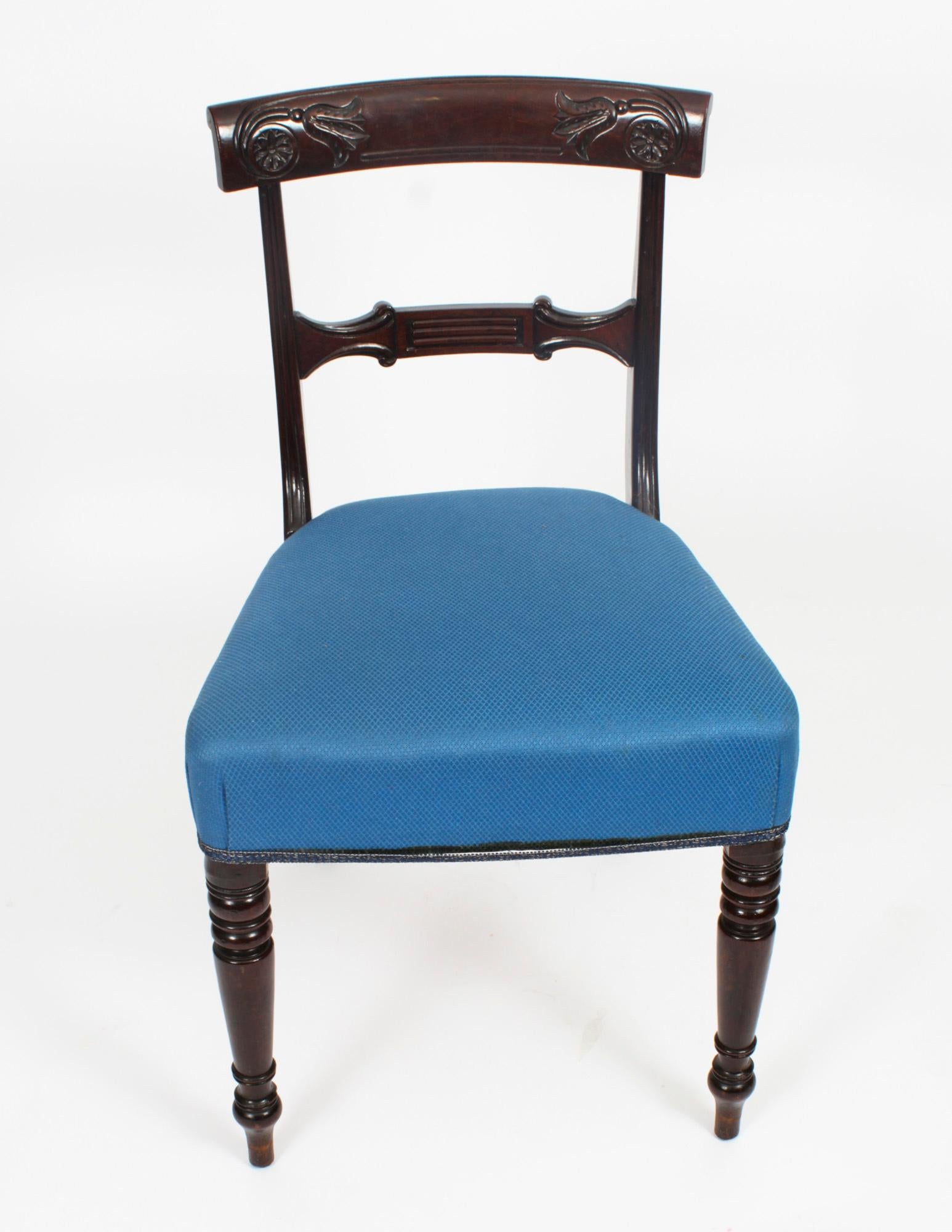 Antique Set 8 Regency Period Dining Chairs, 19th Century 10