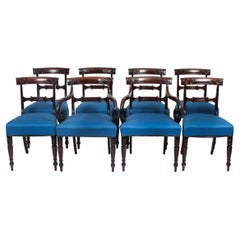 Antique Set 8 Regency Period Dining Chairs, 19th Century