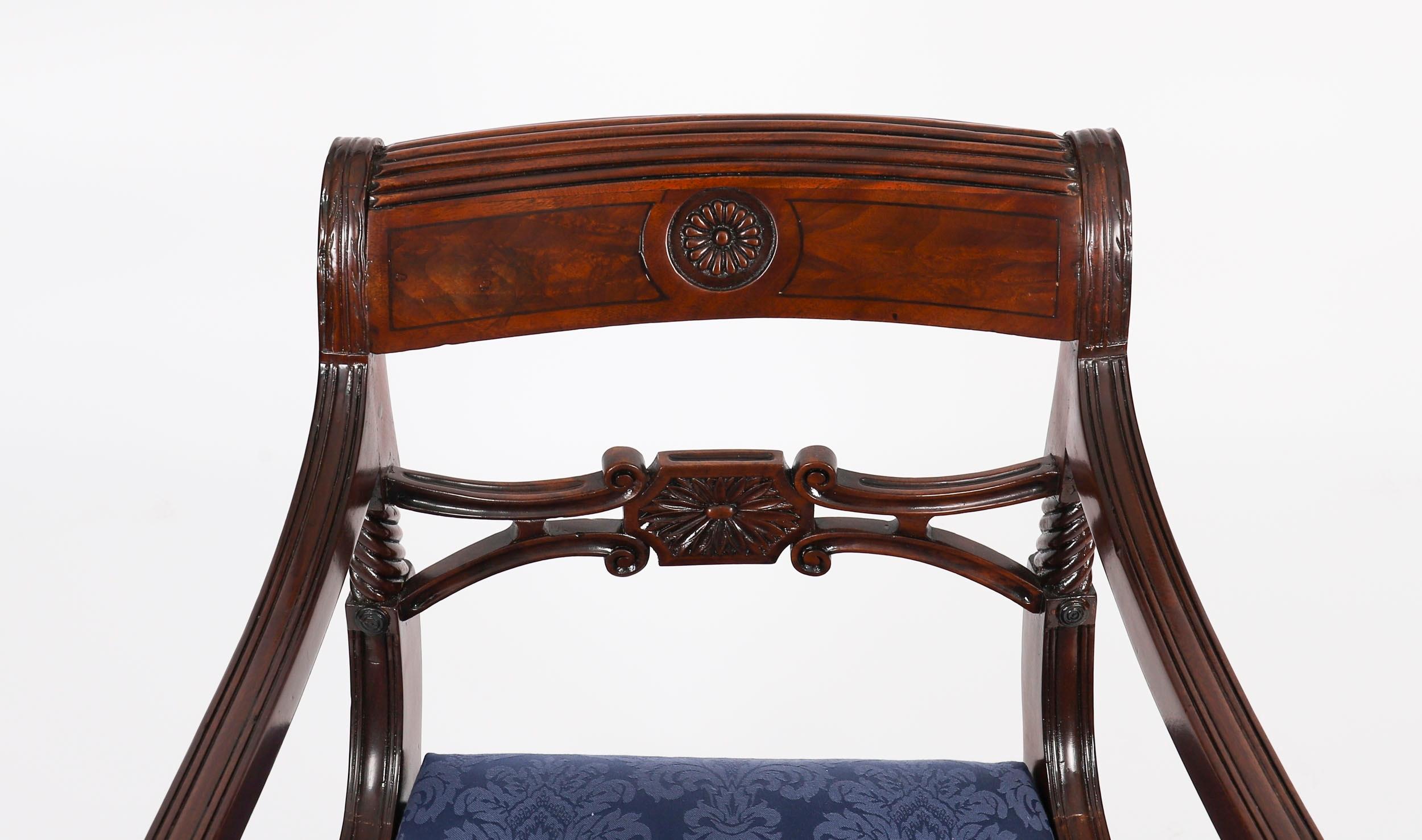 Antique Set 8 Regency Period Dining Chairs C1820 19th Century In Good Condition In London, GB