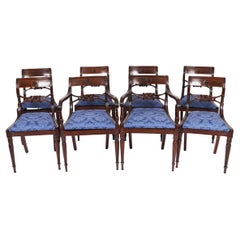 Antique Set 8 Regency Period Dining Chairs C1820 19th Century
