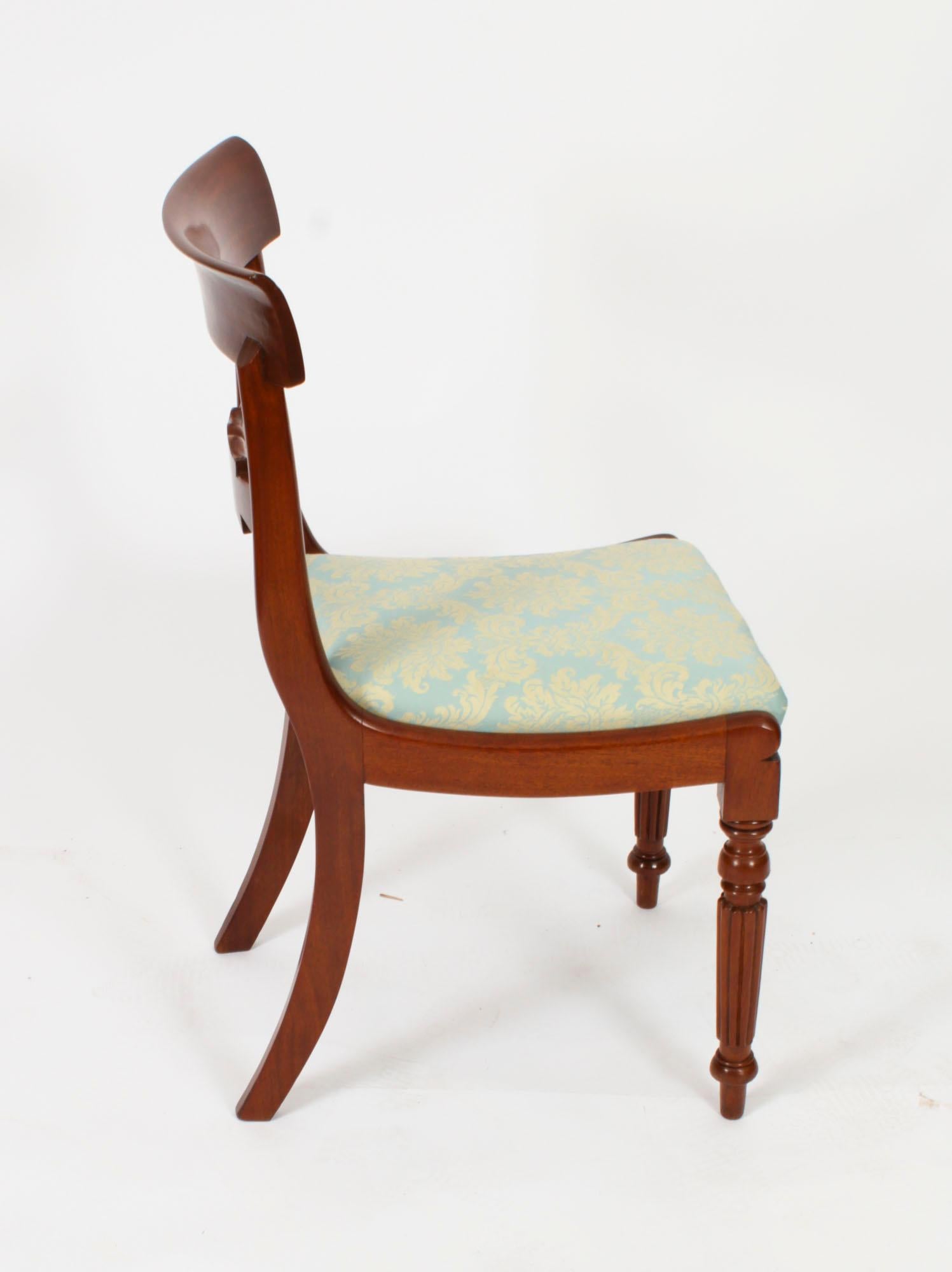 Antique Set 8 Regency Period Dining Chairs C1830 19th Century 4