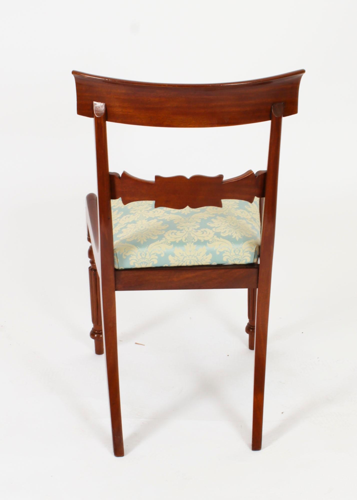 Antique Set 8 Regency Period Dining Chairs C1830 19th Century 5