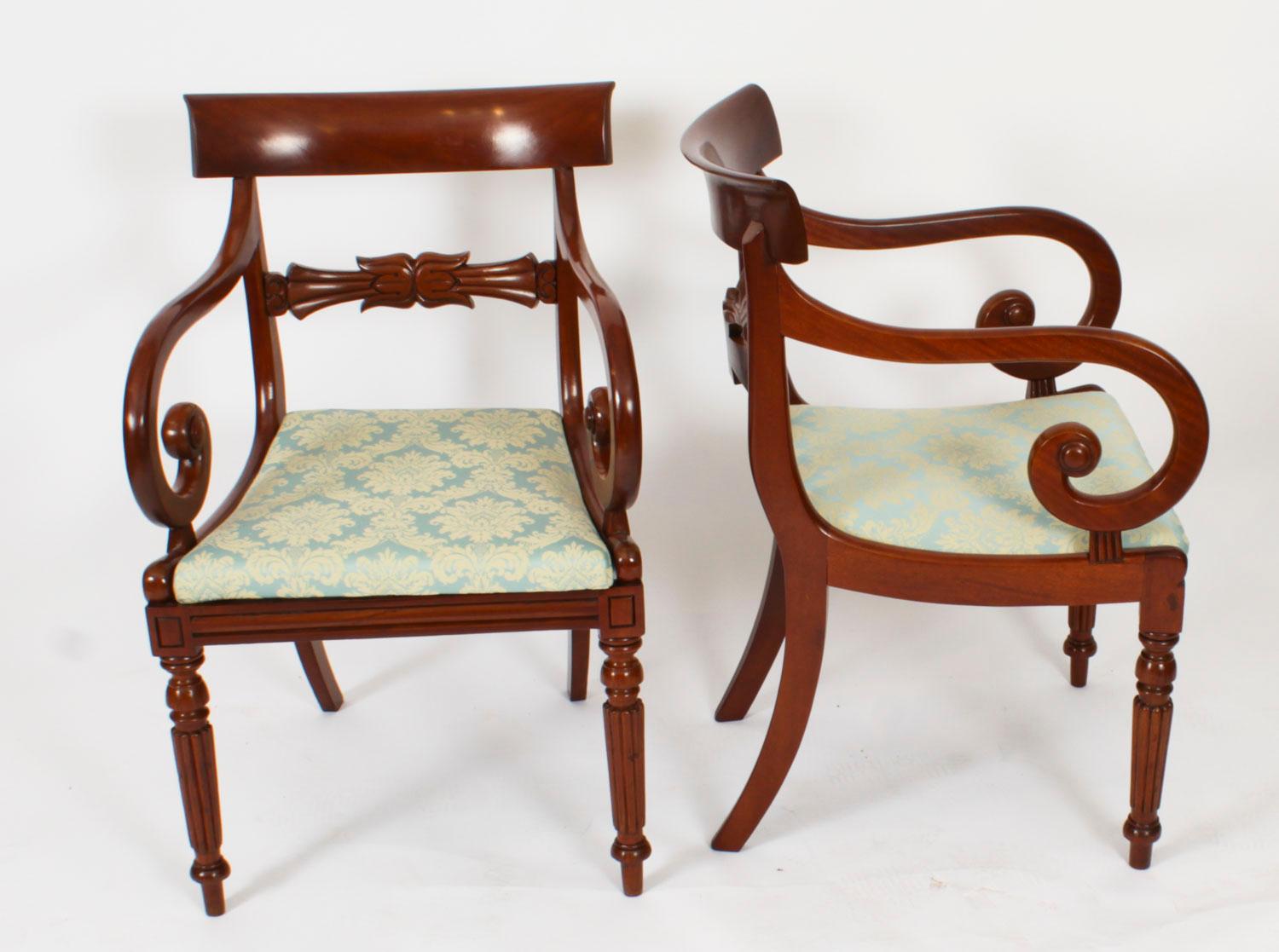 Antique Set 8 Regency Period Dining Chairs C1830 19th Century 6