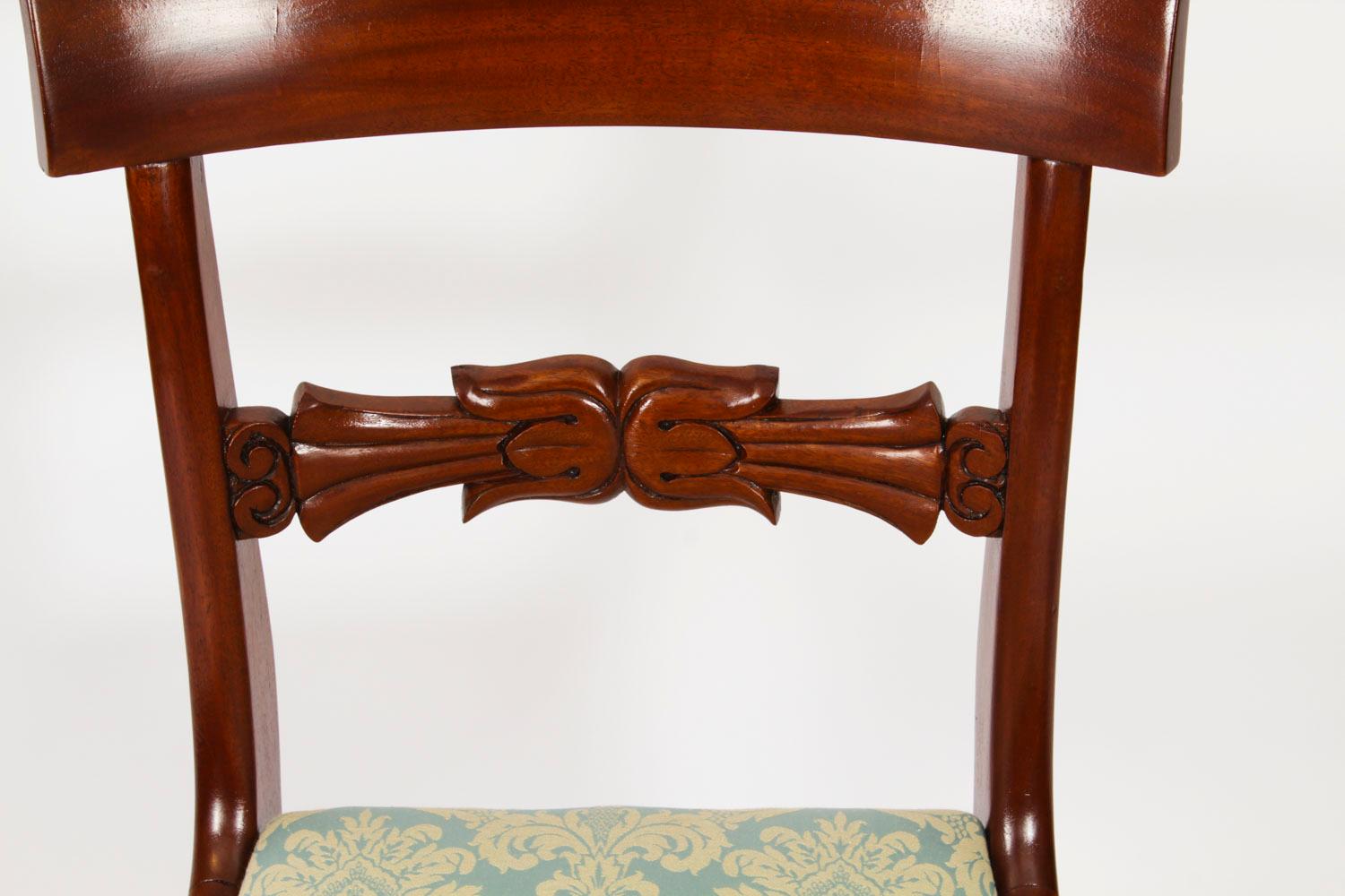 Mid-19th Century Antique Set 8 Regency Period Dining Chairs C1830 19th Century