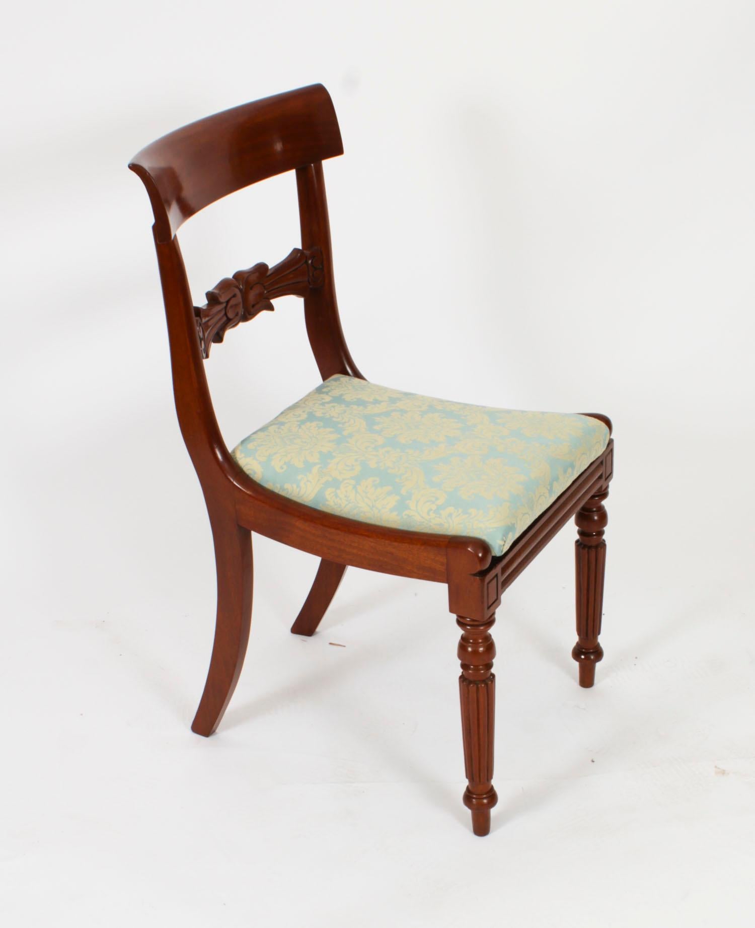 Antique Set 8 Regency Period Dining Chairs C1830 19th Century 2