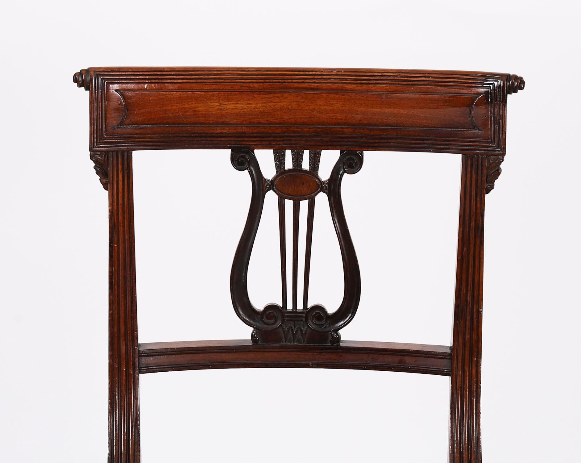 Antico set di 8 sedie da pranzo scozzesi del periodo Regency del XIX secolo in vendita 1