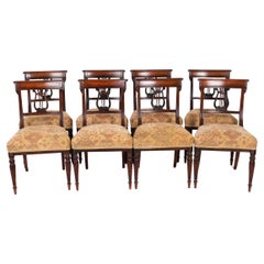 Antico set di 8 sedie da pranzo scozzesi del periodo Regency del XIX secolo