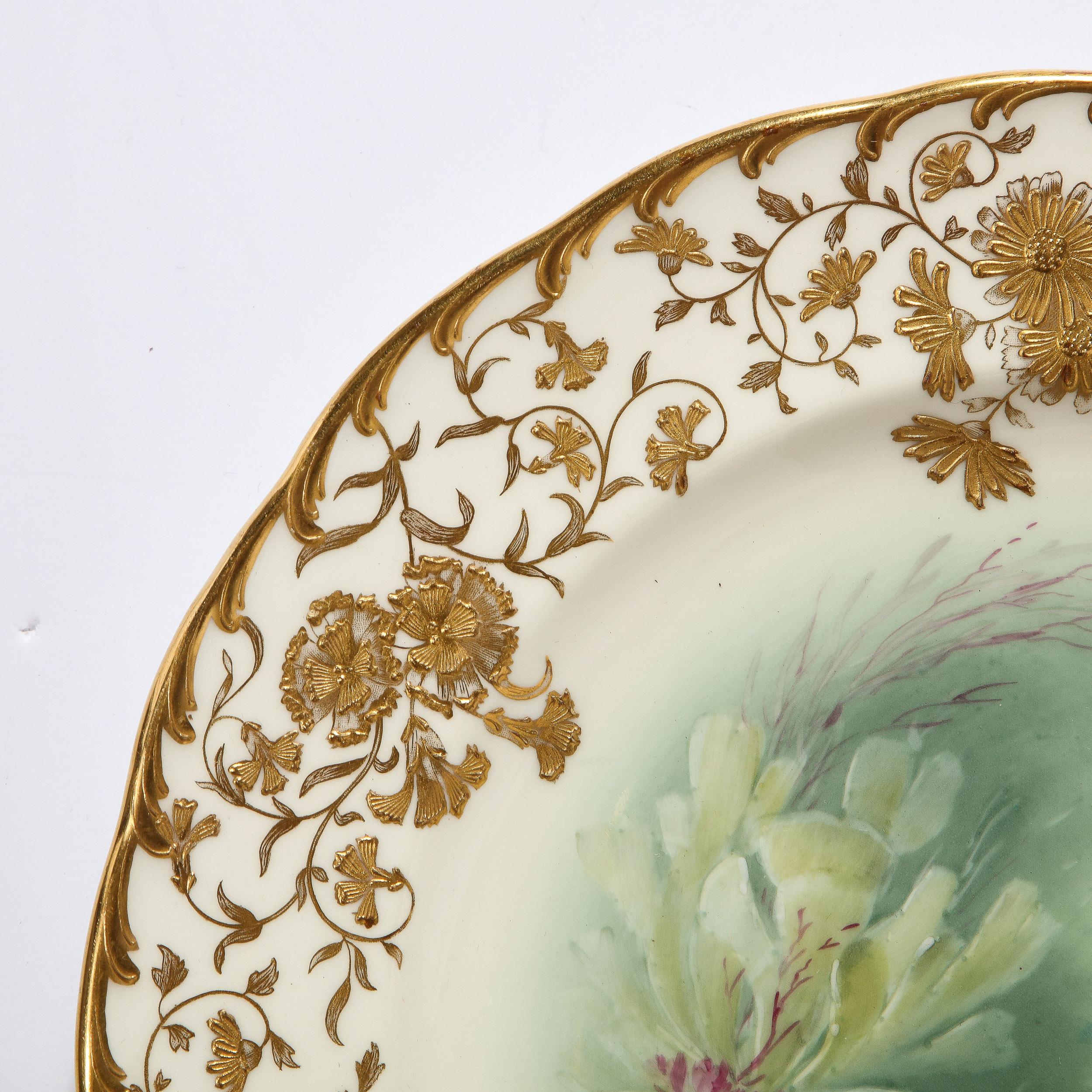 Antikes Set von acht handbemalten Minton-Tellern mit Fischdarstellungen, signiert A. Holland  im Angebot 1