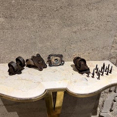 Antique Set Four Cast Iron Wheels Phoenix Caster Co