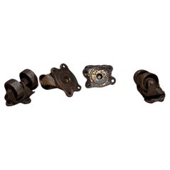 Ensemble ancien de quatre roues en fonte Phoenix Caster Co