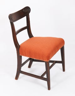 Antique Set Four English Regency Mahogany Dining Chairs Circa 1820