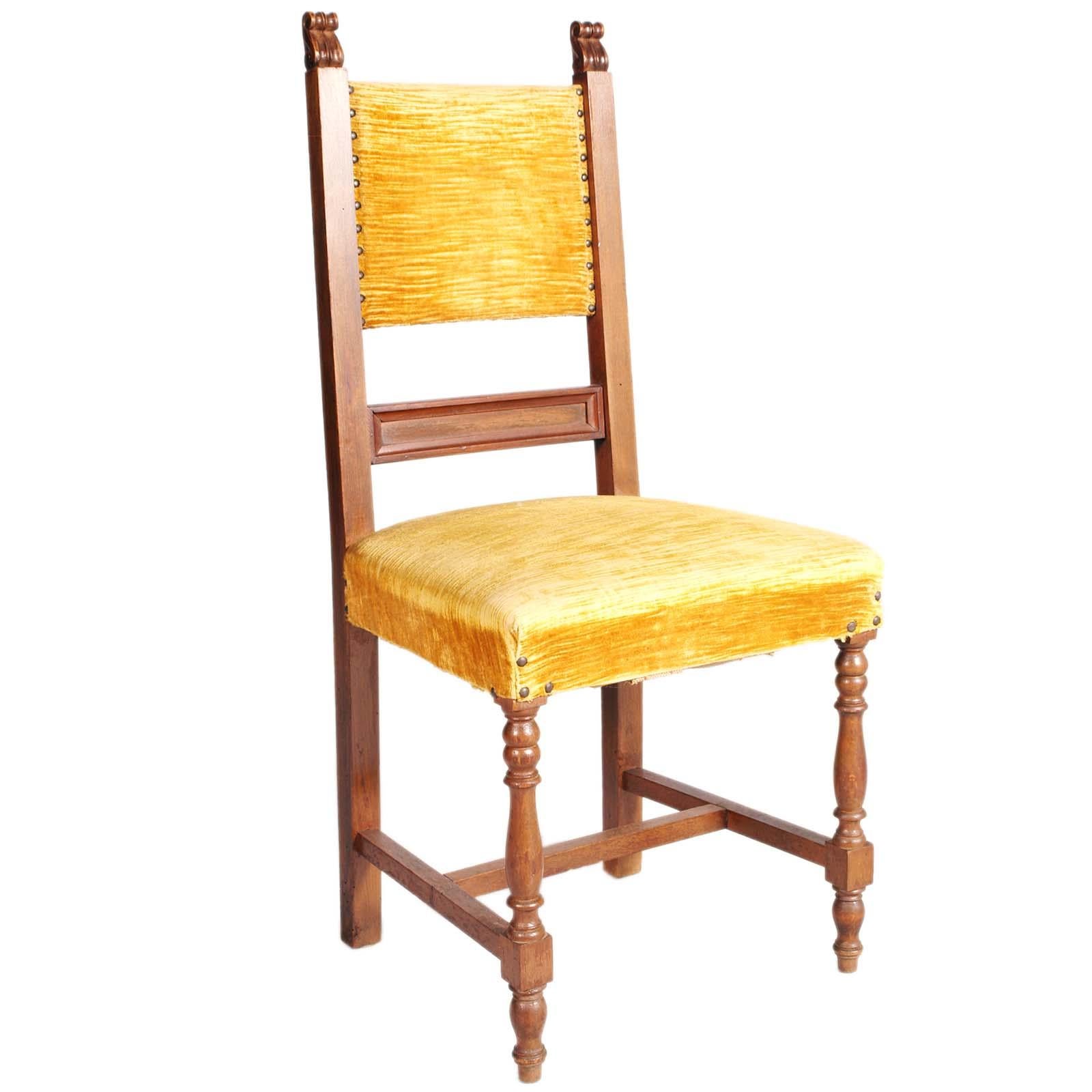 20th Century Antique Set Tuscani Six Michele Boncia Chairs 