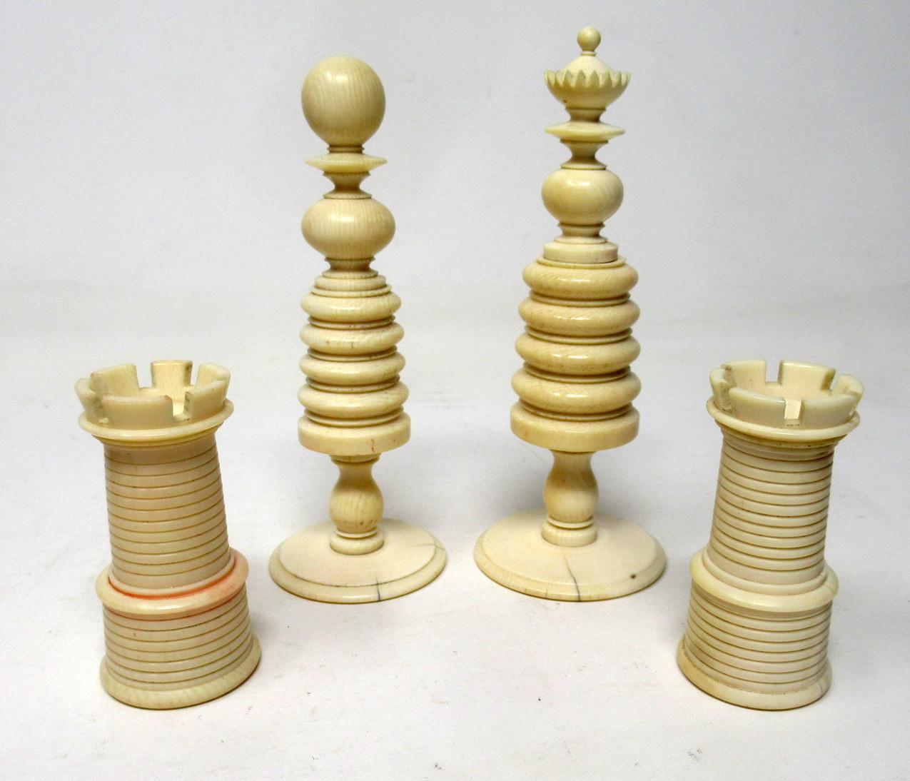 Polished Chinese Set Jacques Barleycorn Hand Carved Bone Chess Board Pieces Set Draughts