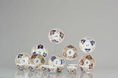 Antique Set of Japanese Imari / Tea Bowl Cup, Flowers, Porcelain, 18th Century