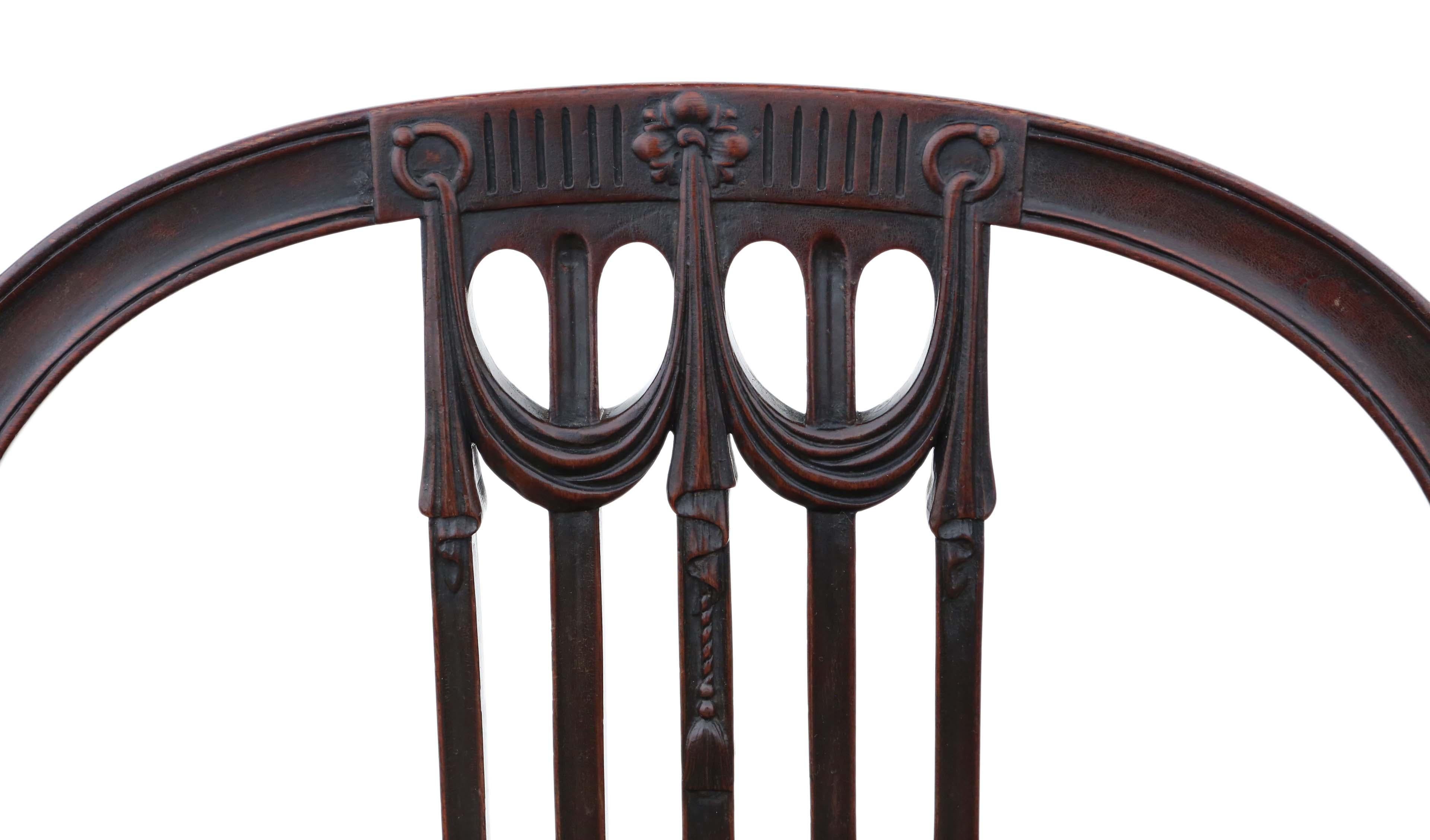 Antique Set of 10 '8+2' Mahogany Dining Chairs, 19th Century 8