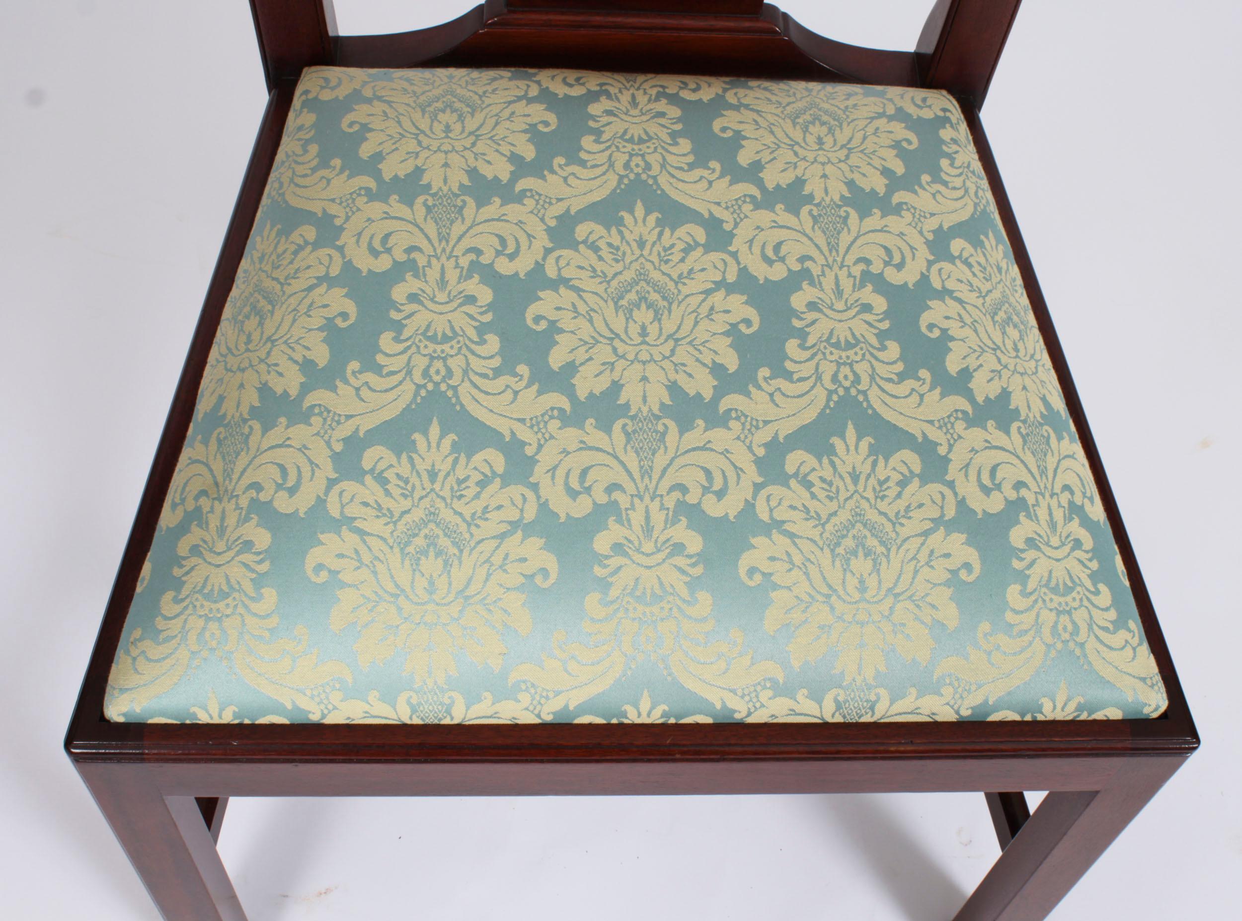 Antique Set of 10 Chippendale Revival Dining Chairs 19th Century 2