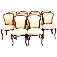 Antique Set of 10 Louis Revival Cabriole Dining Chairs 19th Century