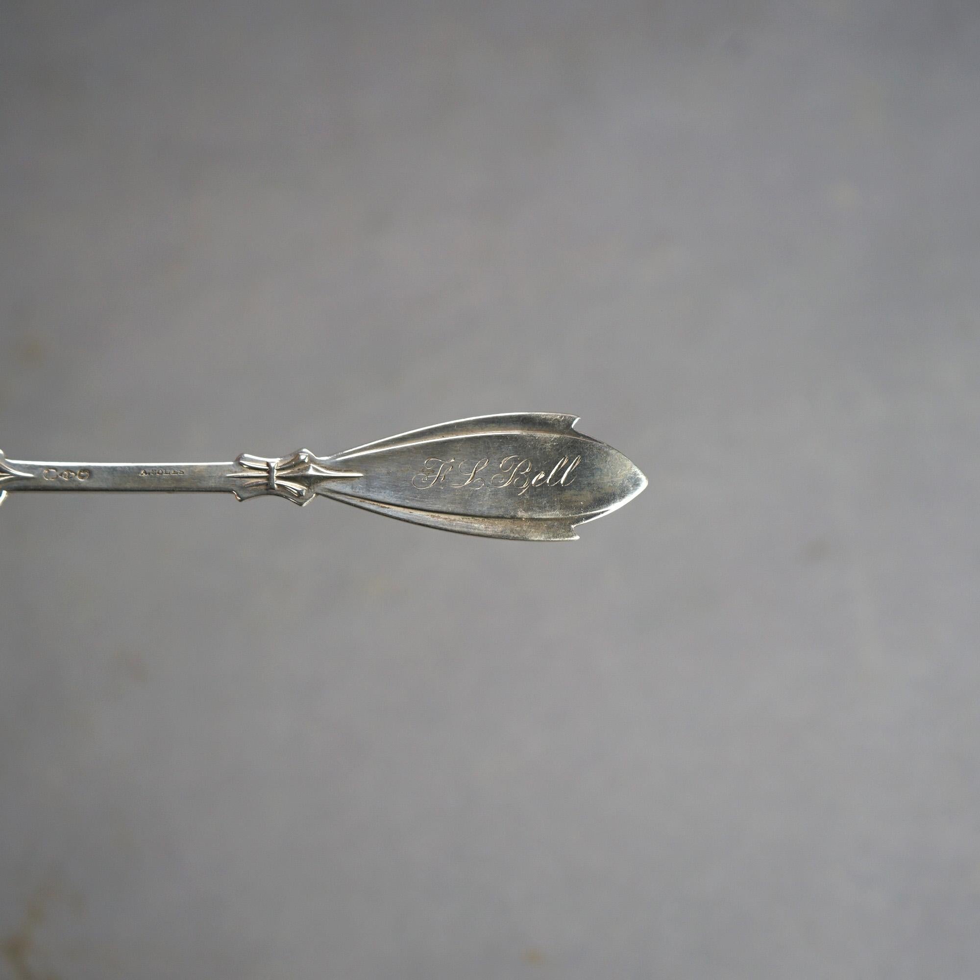 Antique Set of 12 Silver Tablespoons by Albert Coles C1850, 22.4 TOZ For Sale 1