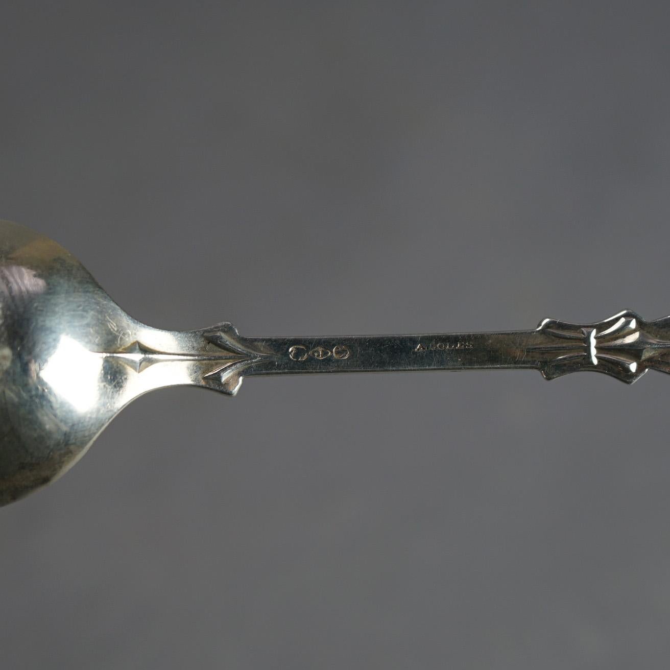 Antique Set of 12 Silver Tablespoons by Albert Coles C1850, 22.4 TOZ 3