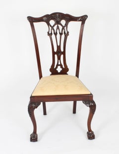 Antique Set of 14 Chippendale Revival Dining Chairs 20th Century