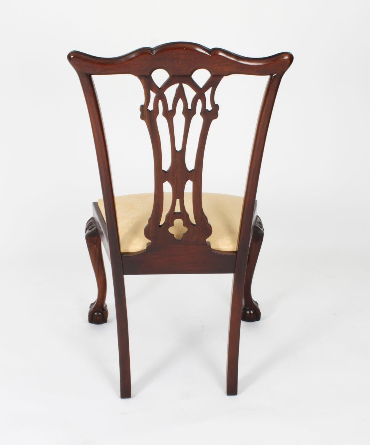 Early 20th Century Antique Set of 14 Chippendale Revival Dining Chairs 20th Century