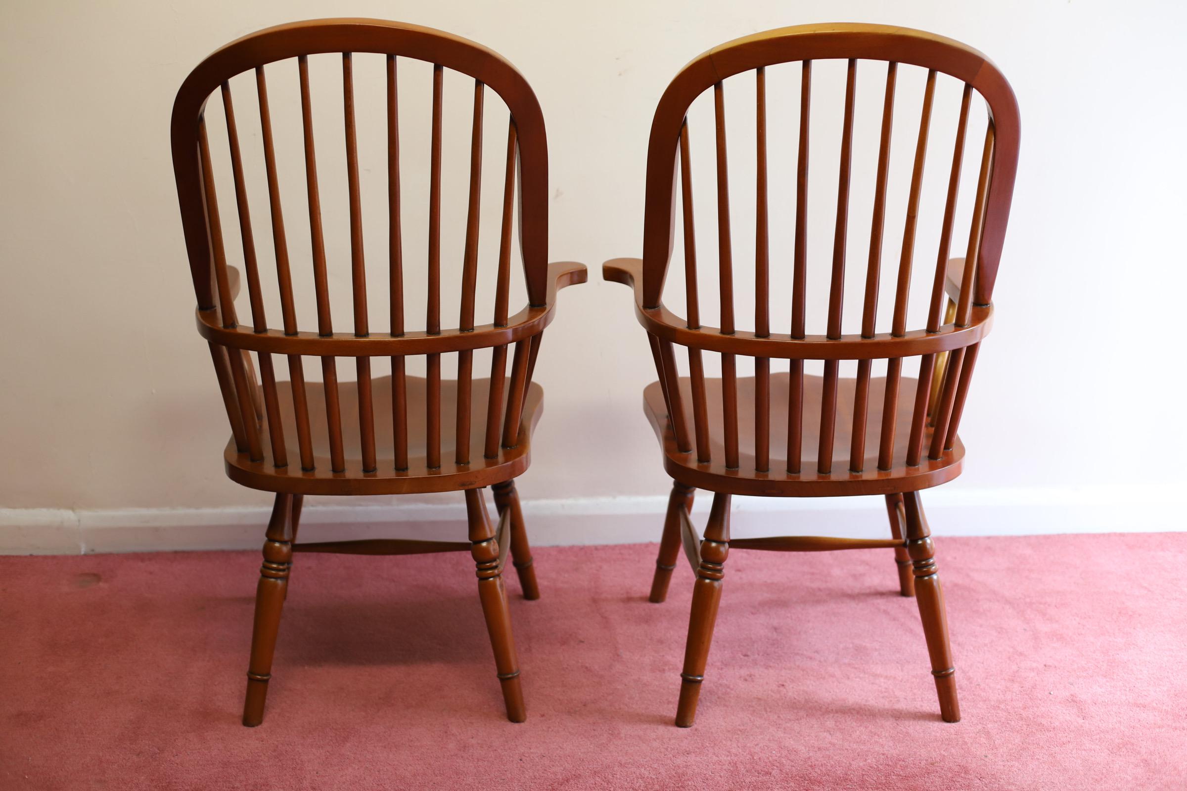 Edwardian Antique Set of 2 Windsor Farmhouse Armchairs  For Sale