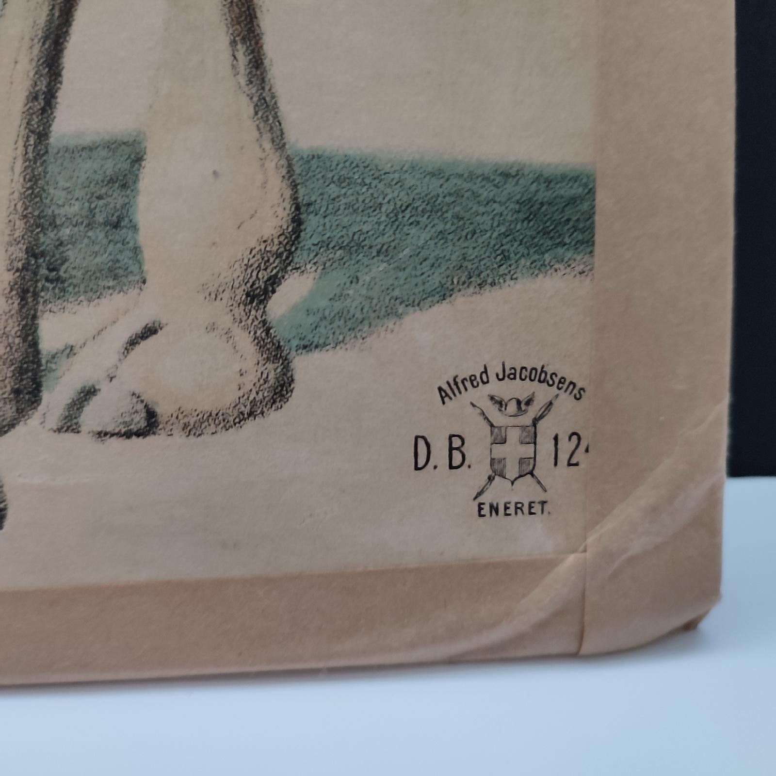 Antique Set of 3 Chromolithographed Prints, Double sided, Danske Billeder 1895 For Sale 8