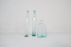 Antique Set of 3 Decorative Bottles / Vases Sweden 1800 circa