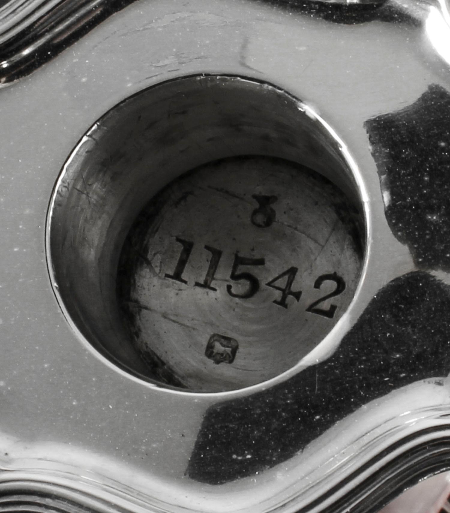 Antico set di 3 candelieri in argento sterling Gibson & Langman del XIX secolo in vendita 6