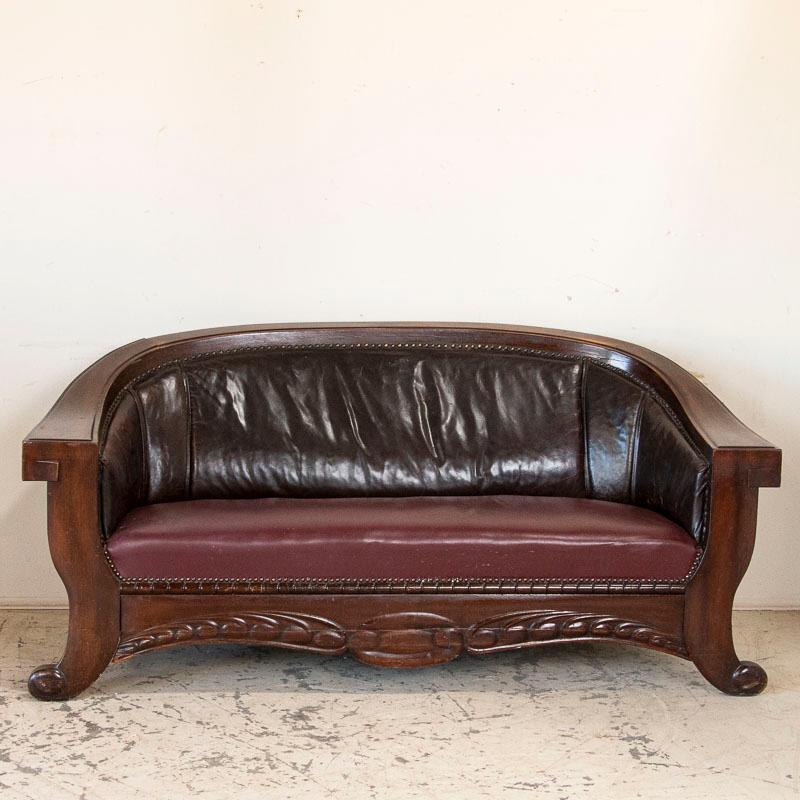 antique leather sofa set