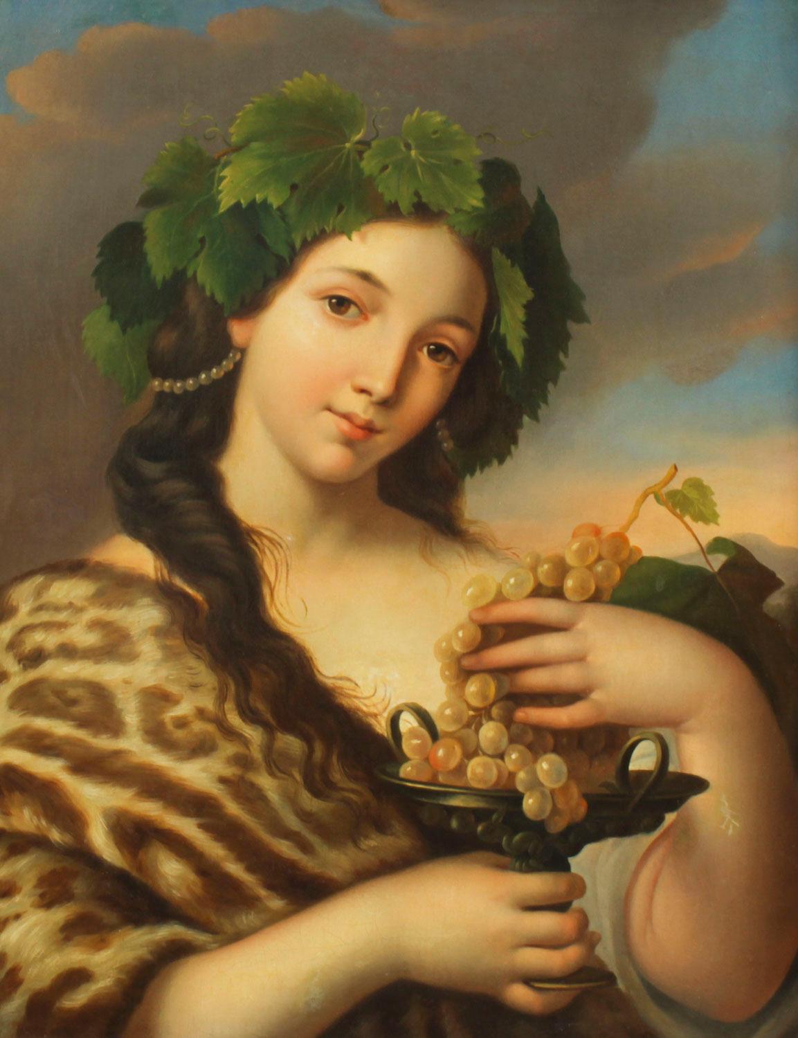 Antique Set of 4 Oil Paintings Four Seasons by Guiseppe Mazzolini 19th Century For Sale 7