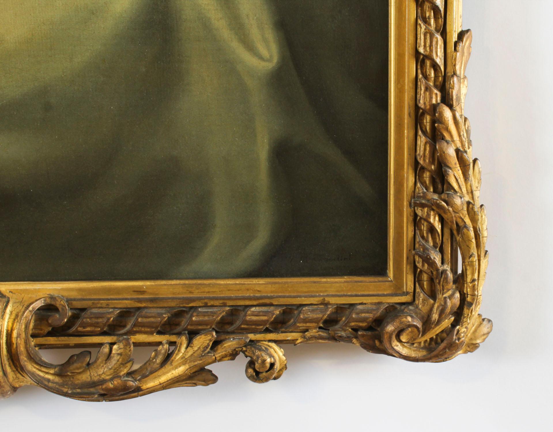 Antique Set of 4 Oil Paintings Four Seasons by Guiseppe Mazzolini 19th Century For Sale 11