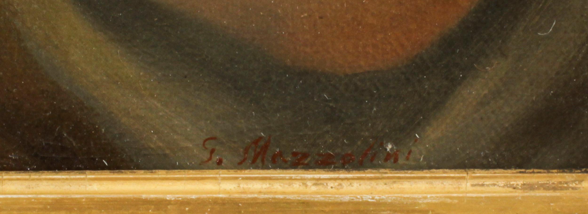 Antique Set of 4 Oil Paintings Four Seasons by Guiseppe Mazzolini 19th Century For Sale 12