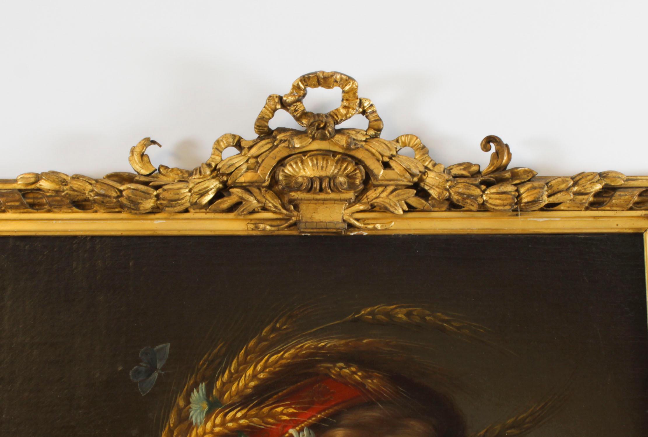 Antique Set of 4 Oil Paintings Four Seasons by Guiseppe Mazzolini 19th Century For Sale 2