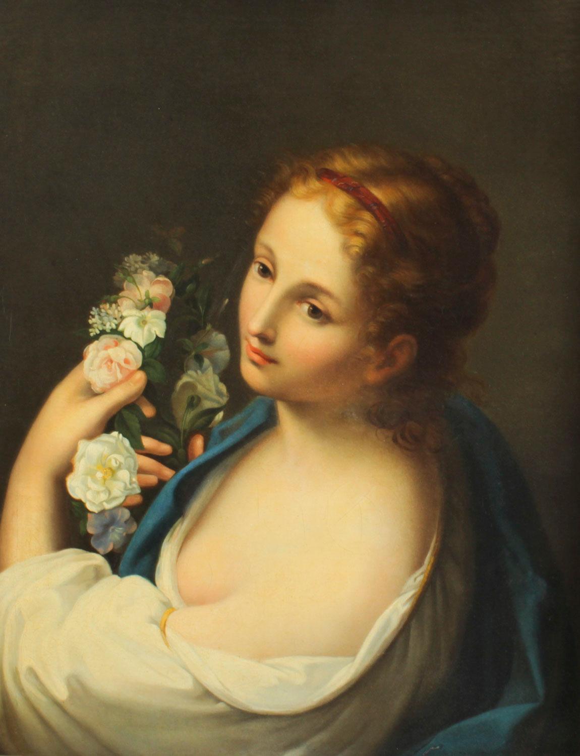 Antique Set of 4 Oil Paintings Four Seasons by Guiseppe Mazzolini 19th Century For Sale 4
