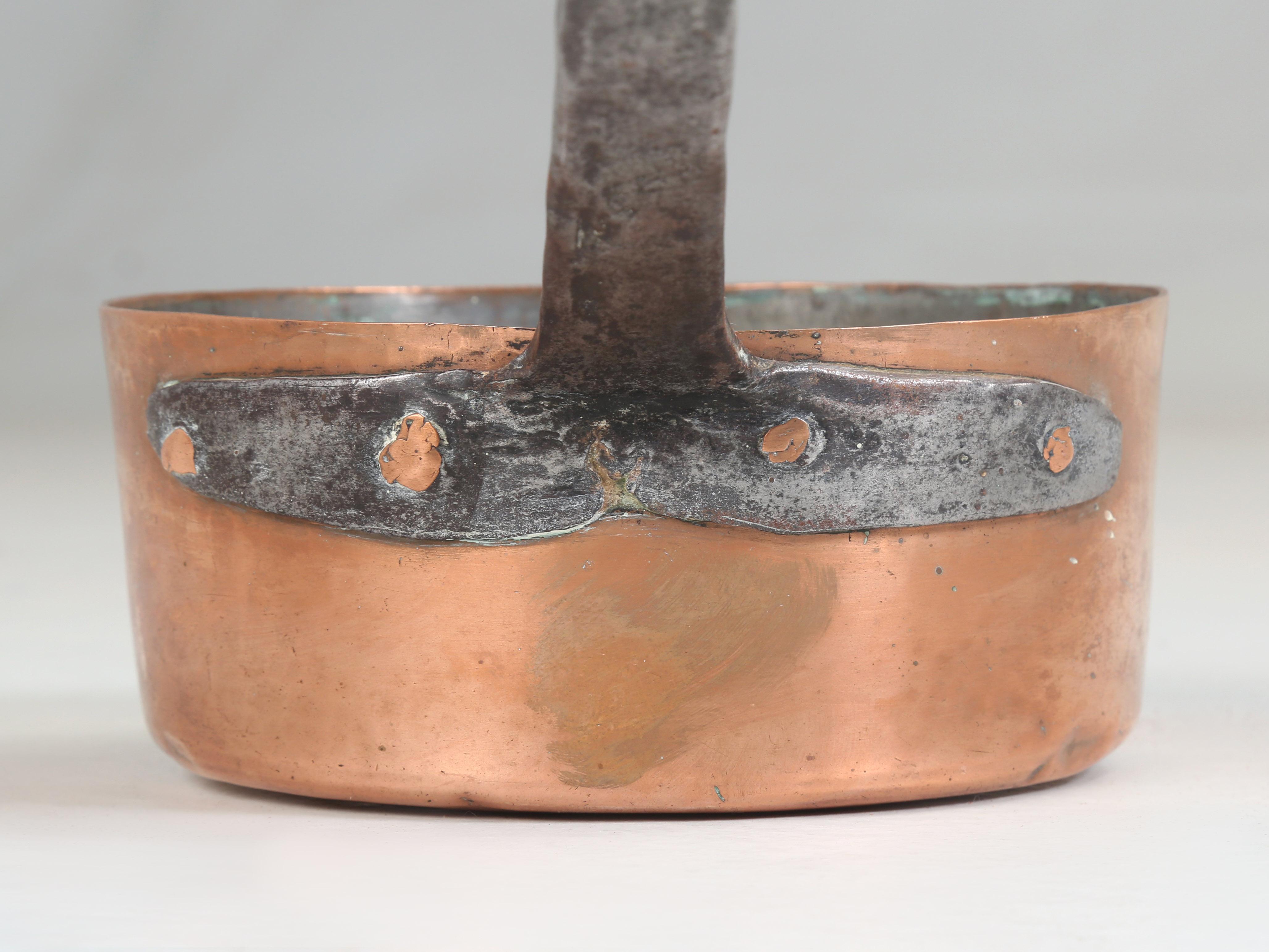 Antique set di (5) pentole francesi graduate in rame del 1800 5